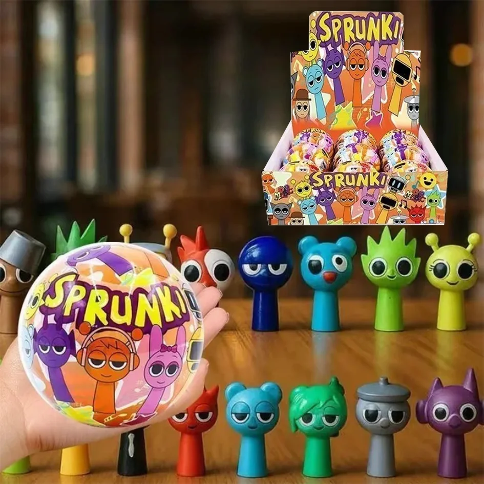 新しいスプンキアクションフィギュアおもちゃランダムブラインドボックススプンキアニメウェンダモデル人形フィギュアバッジキーホルダー付き子供向けギフト