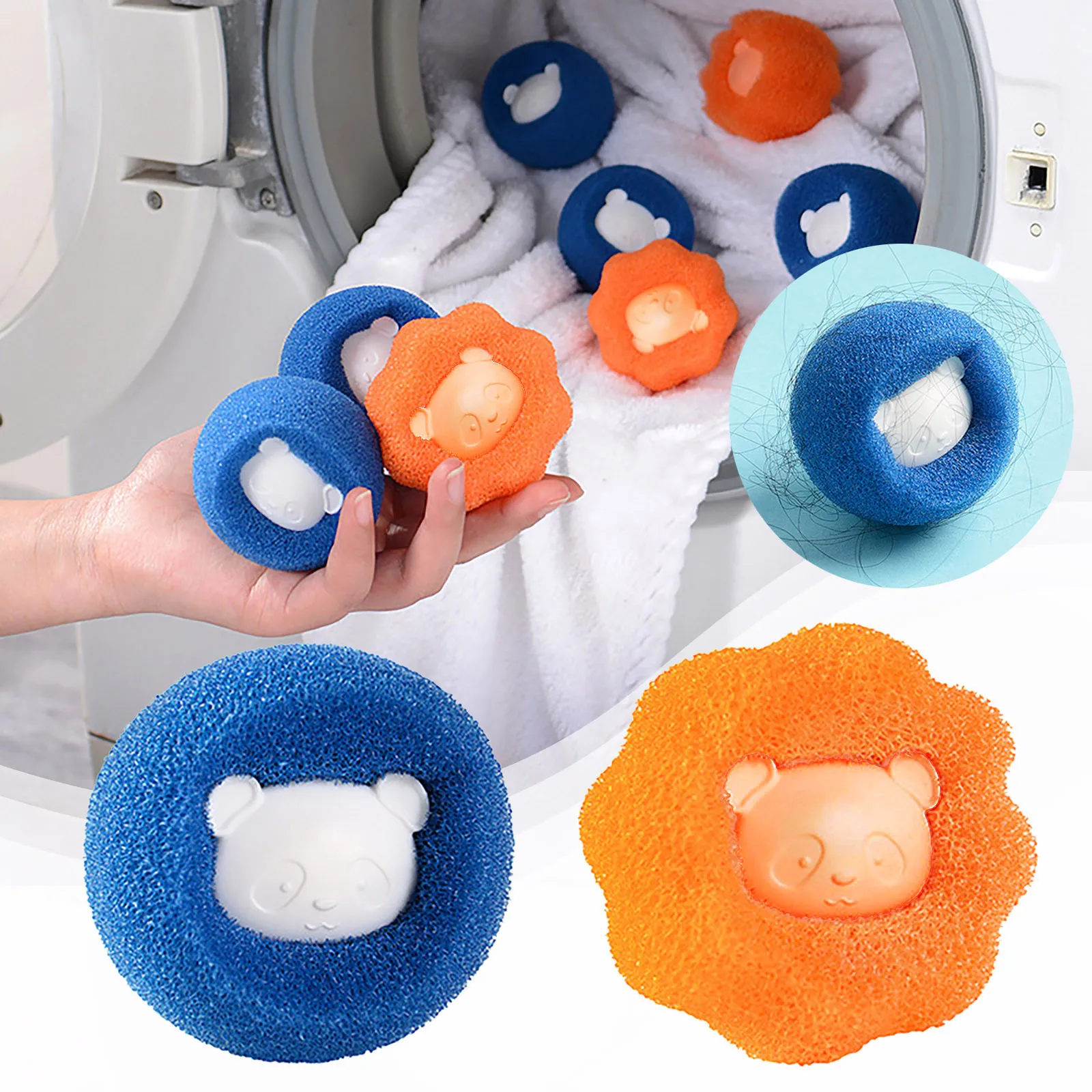 

Laundry Ball Pet Hair Collector For Washing Machine Reusable Laundry Lint Catcher Removes Lint From Clothes Pet Cat Accessories