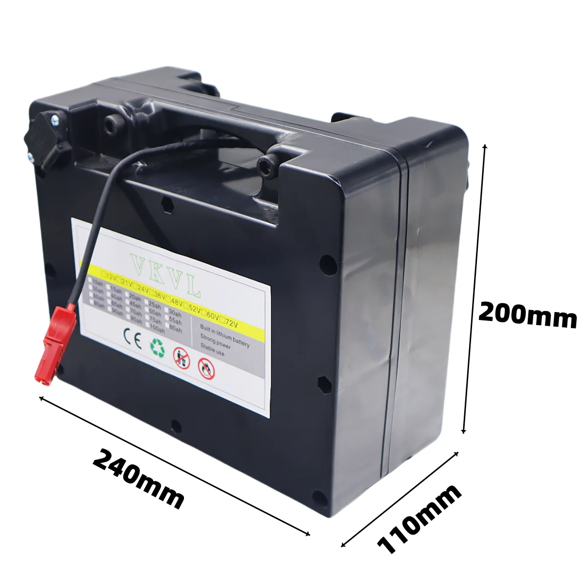 Wheelchair battery, suitable for 24V wheelchairs, can replace lead-acid batteries, supports 1000W, 24V, 20Ah, 70Ah 500-1000W