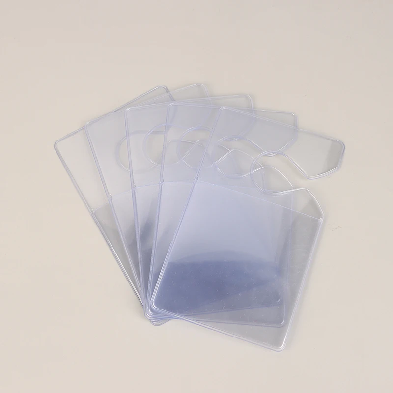 5Pcs Transparent Windshield Parking Permit Card Bag Plastic Card Cover Pocket Clear Label Bag Bill Storage Card Ho