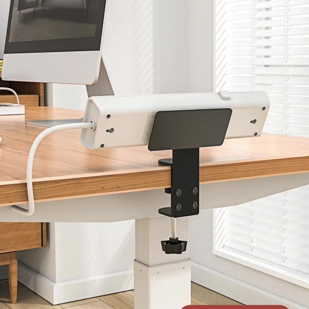 For Power Strip Holder with Desk Clamp - No-Drill Steel Mount for Maintaining Clean Workspace and Accessible Outlets