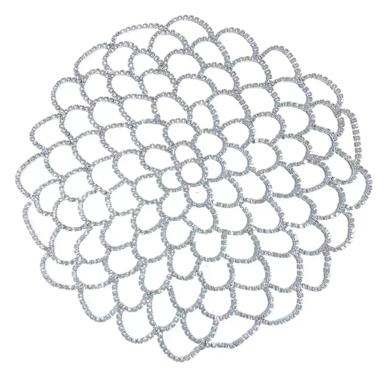 إكسسوارات شعر عصرية فاخرة جديدة رائجة البيع، سلاسل شعر، رؤوس حجر الراين الهندسية، أغطية رأس سلسلة مناسبة #5