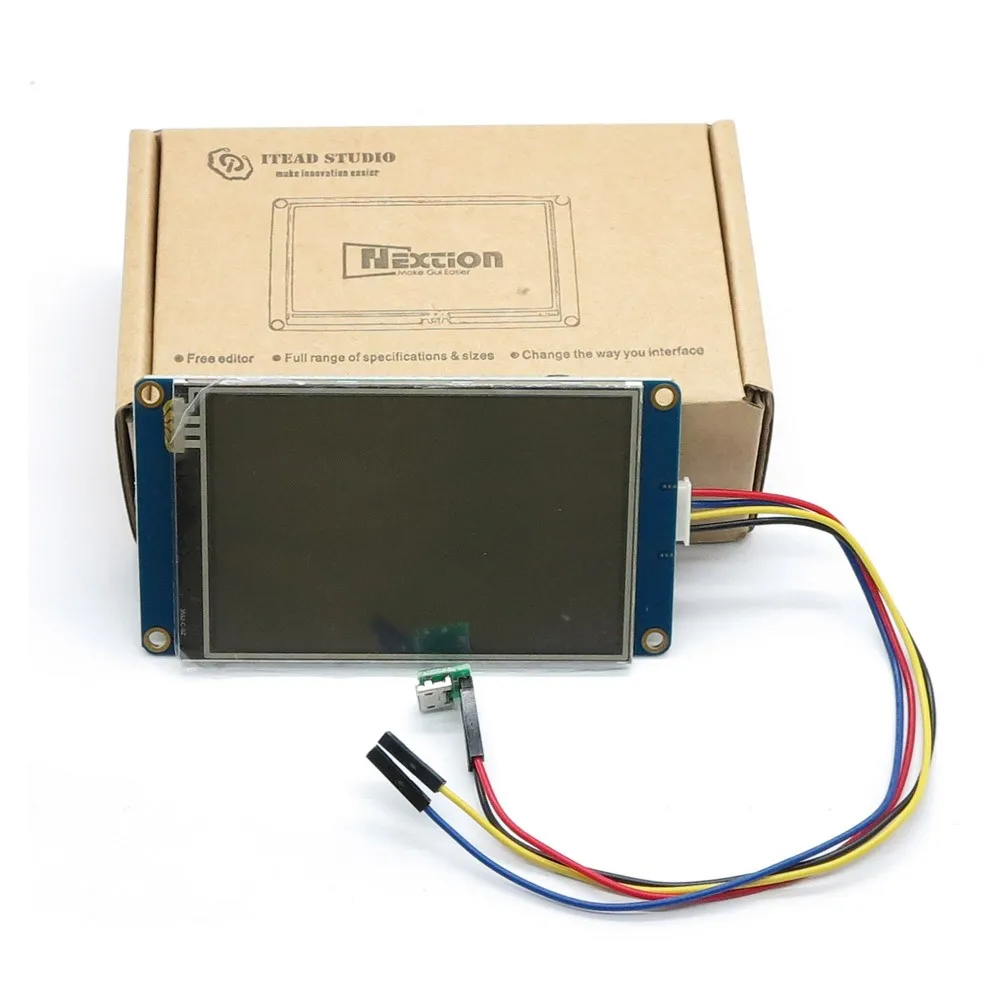 Nextion NX4832T035 480 X 320 3,5 \ "HMI Smart USART UART Panel de pantalla LCD TFT táctil en serie para Arduino Compatible Industrial