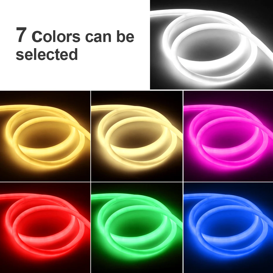 120leds/m 360 Round Tube Neon Strip 220V Flexible Led Light IP67 Waterproof 4 Styles to Choose Rope String for Home Decor 1m-50m