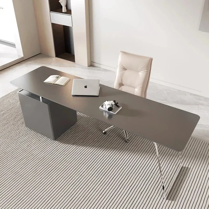 

Nordic Executive Office Desk Standing Storage Reception Beauty Legs Supplies Computer Desk Dark Mesa Floor Escritorio Furniture