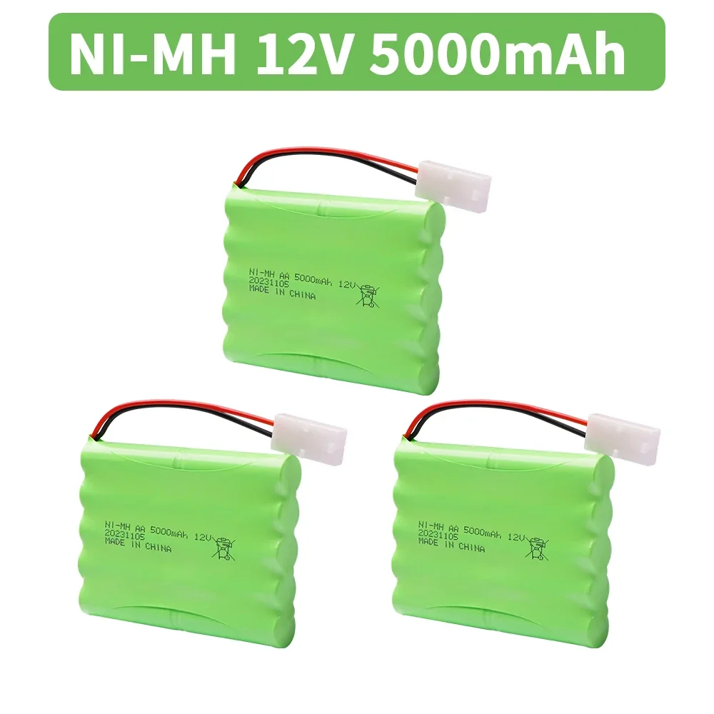 12V 5000mah NIMH Battery For Rc Toys Cars Tanks Trucs Robot Gun Boat 12V Rechargeable NI-MH Battery Pack H Model upgarde 2800mah