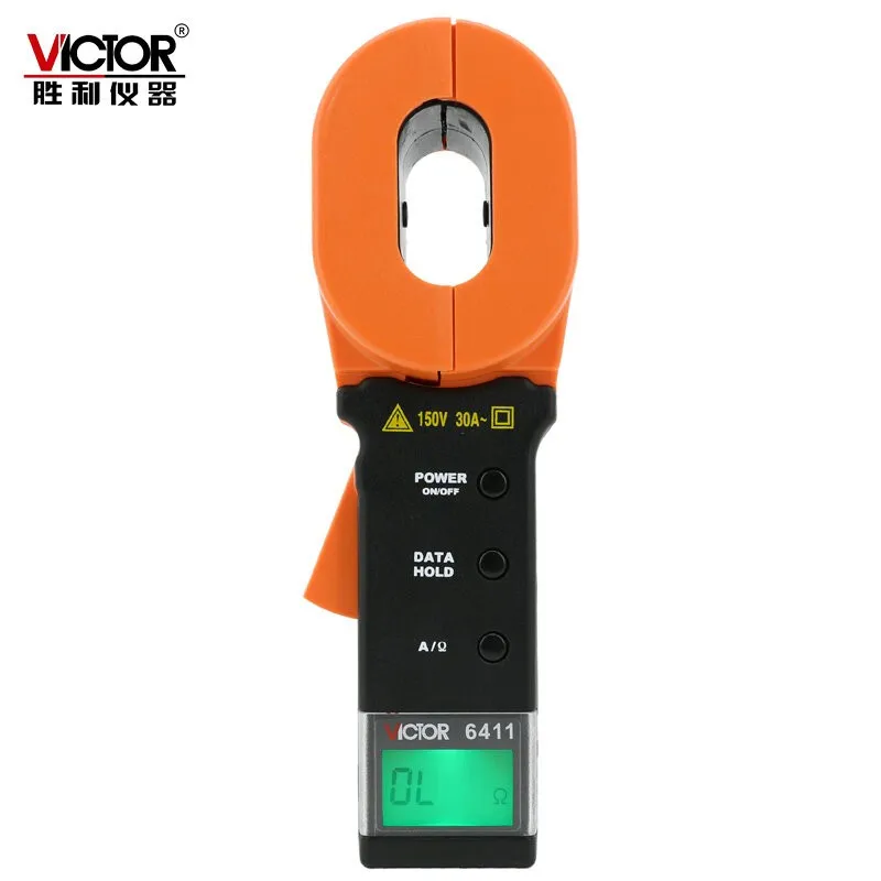 RUOSHUI VC6411 Clamp-on Grounding Resistance Tester High Precision Lightning Resistance Test