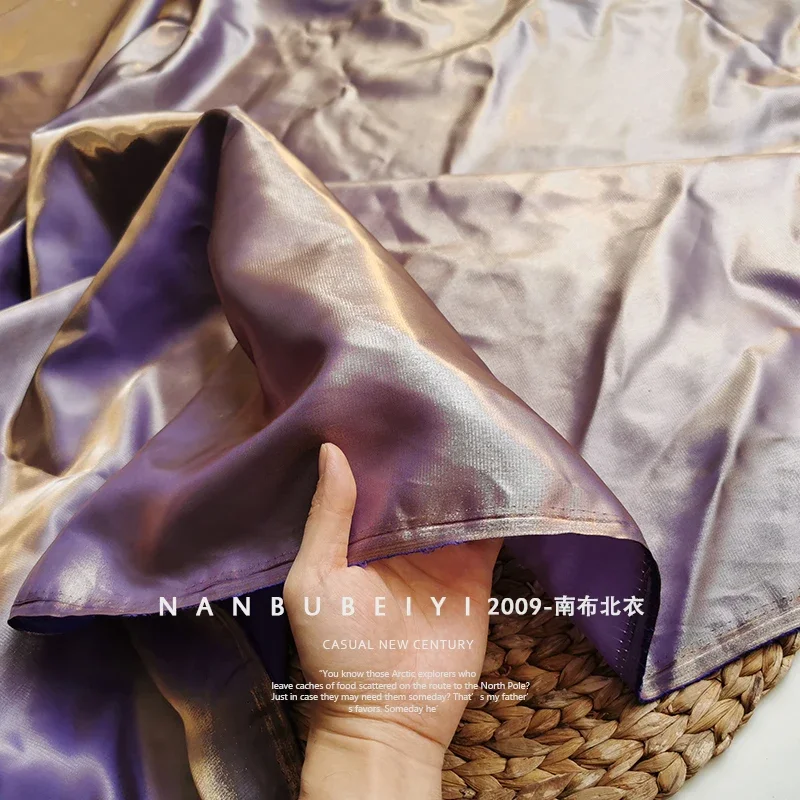Two Tone Sparkling Satin Fabric Upright Upright Costume Cosplay Wholesale Cloth By The Meter for Sewing Diy Material