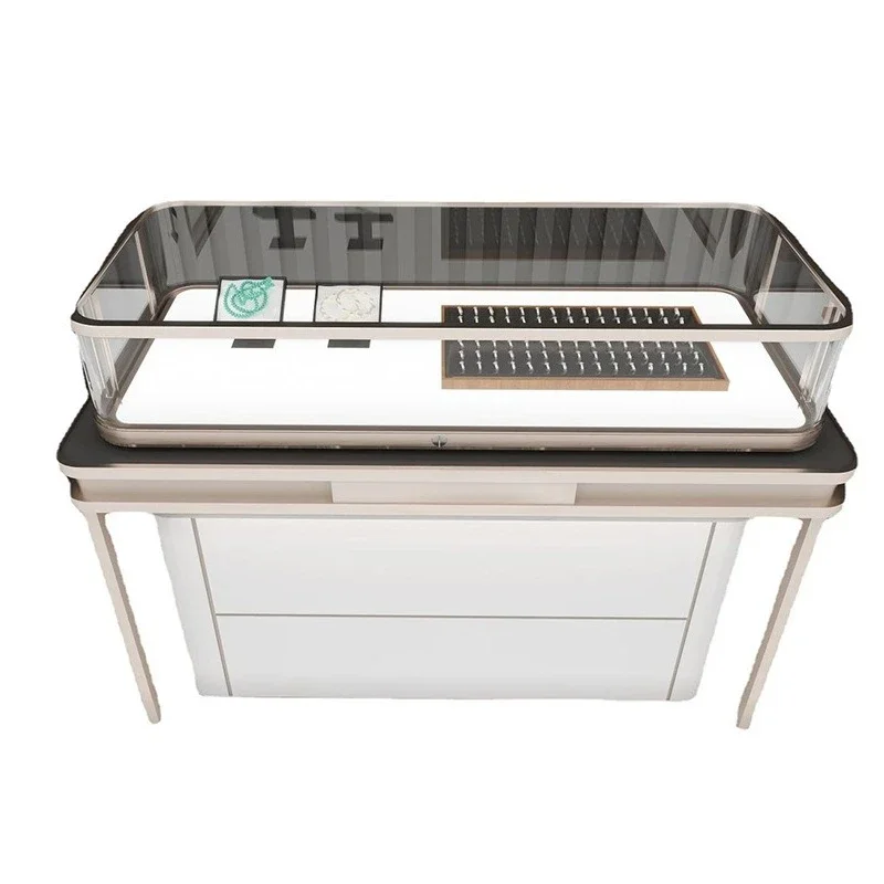 

Cabinet high-grade glass display cabinet right angle cabinet island arc baking paint display