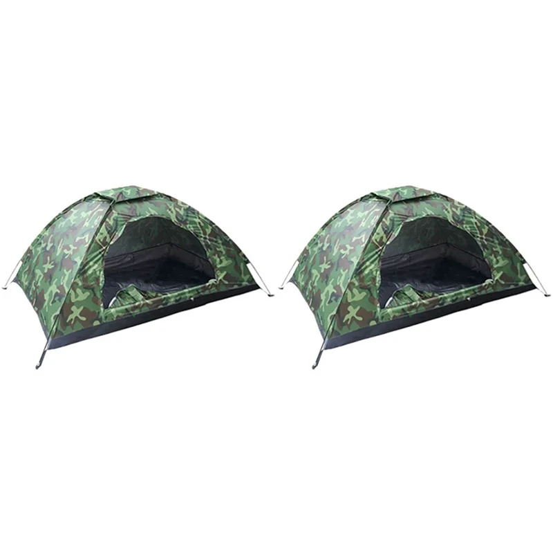 

2X 1 Person Portable Outdoor Camping Tent Outdoor Hiking Travel Camouflage Camping Napping Tent