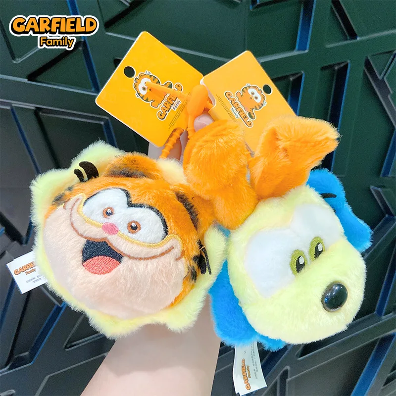 Kawaii Garfield – porte-clés poupée Portable en peluche, dessin animé, mignon, sac à dos Odie, pendentif, décoration, cadeaux d'anniversaire pour garçons et filles