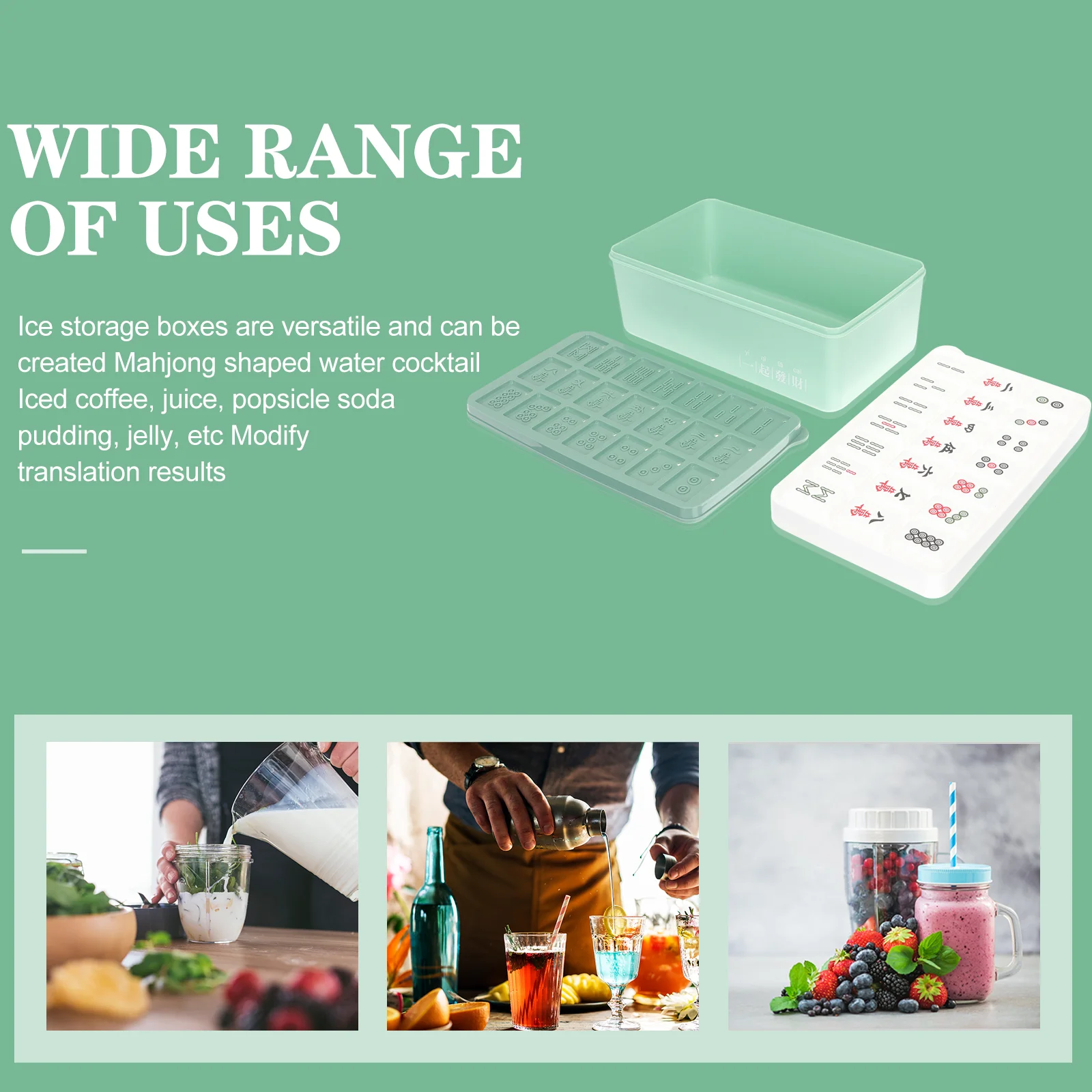 Kostkarka do lodu Mahjong Pattern Tray Cube Making Machines for Home Pp Kitchen Accessories Professional