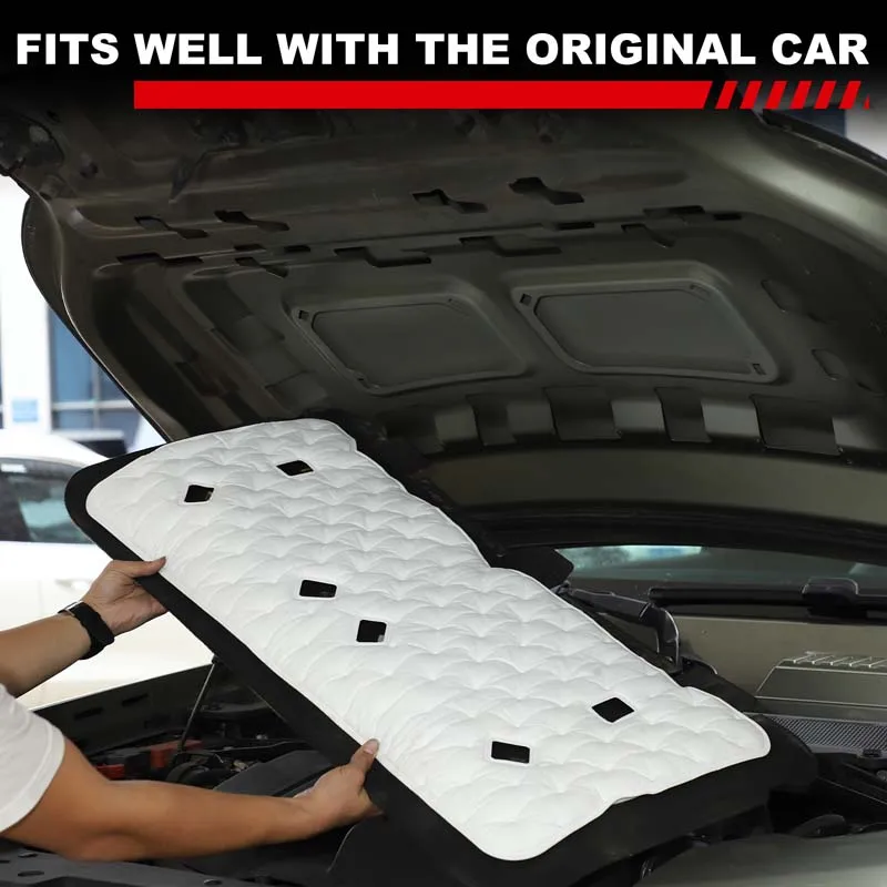 

For 20-25 Land Rover Defender 90 110 130 Car Engine Hood Sound Pad Front Heat Insulation Cotton Covers Fireproof Car Accessories