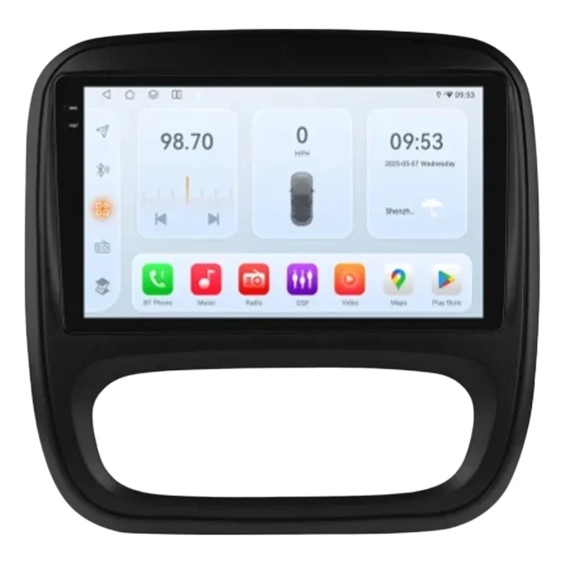 Hizpo Android Auto-Multimedia-Player für Renault Trafic 3 2014 Opel Vivaro B GPS Carplay AI Intelligenter Bildschirm Autoradio 360Cam 9 Zoll Auto-Intelligent-Bildschirm QLED-Display Automotive Head