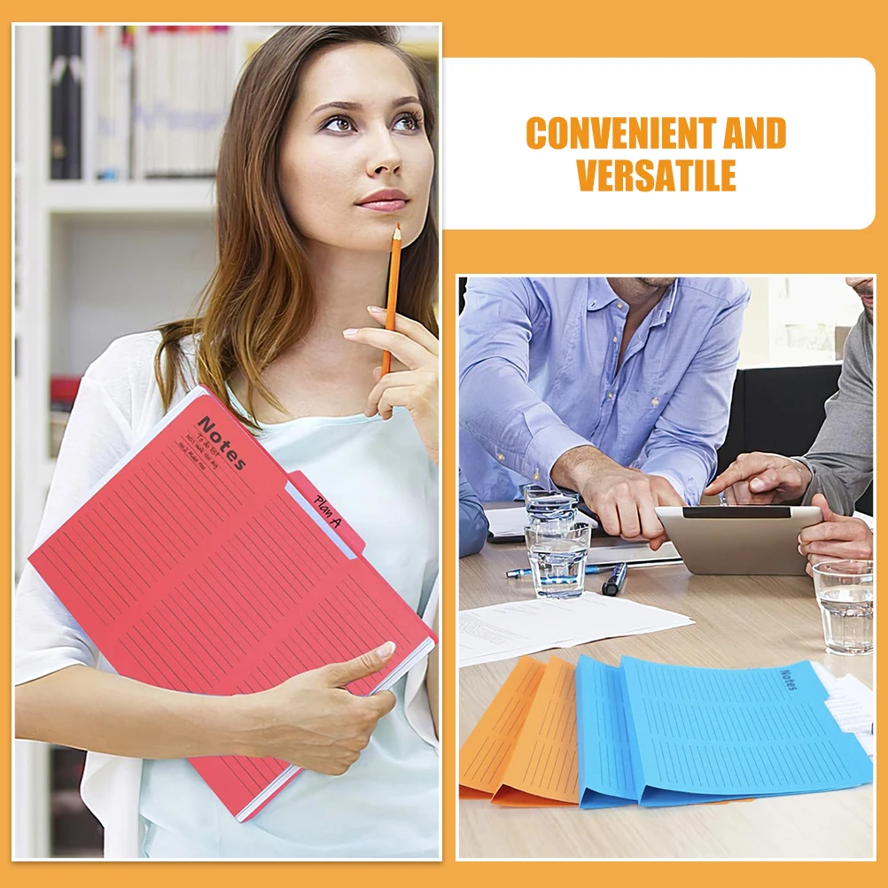 

16pcs Colorful Folders Storage Paper Wear-Resistant Document Office Home School Use Lightweight Portable Multi-Function File