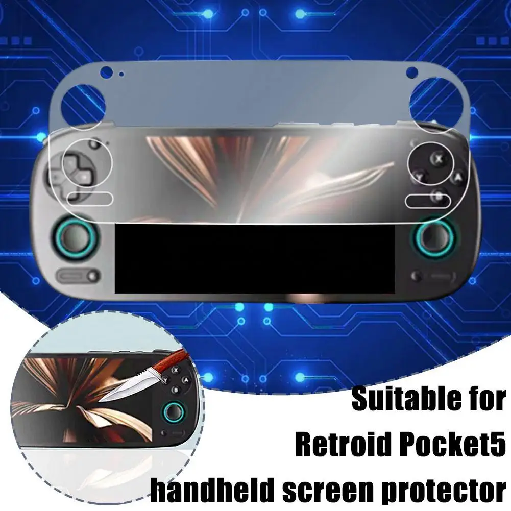 For Retroid Pocket5 Handheld Game Console 5.5-inch Rp5 Retro Game Console Screen Protector Non Stick Fingerprint HD Waterproof