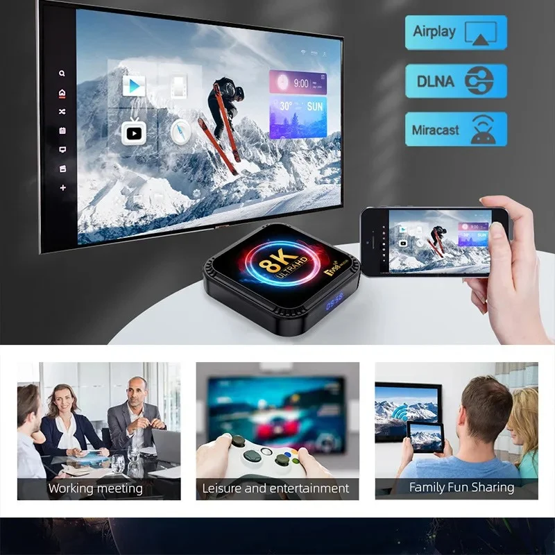 Android 13 8K Ultra Smart TV Box RK3528 Quad Core 4G+64G Dual Wifi High Tech Speed Media Player Set Top Box Android TV System