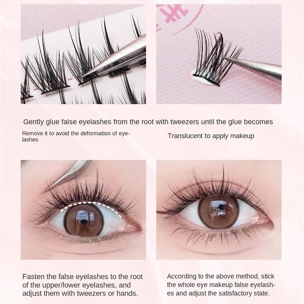 Eye Makeup False Volume Eyelashes 8styles Wispy Long Grafting Lashes Self-Adhesive Big Eyes Effect Eyelash Extension