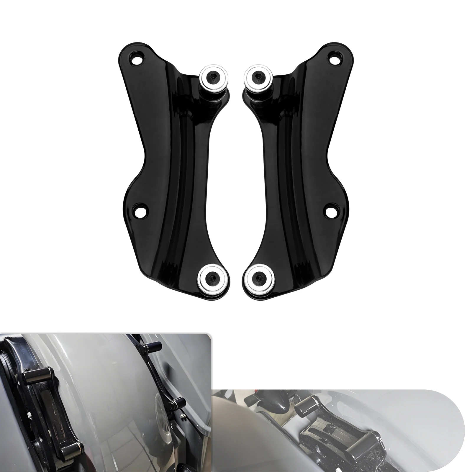 Motorrad-Docking-Hardware-Kit mit 4 Halterungen für Harley Touring FLHXSE 2014-25, 14-23 Modelle, außer Rigid-Mount Tour-Pak Gepäckträgern