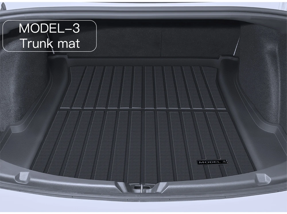 YZ For Tesla Floor Mat Model Y 2021-2026 Model 3 Highland Car Trunk Mat Luggage Mat TPE Waterproof Anti-Slip Set Floor Liner Mat