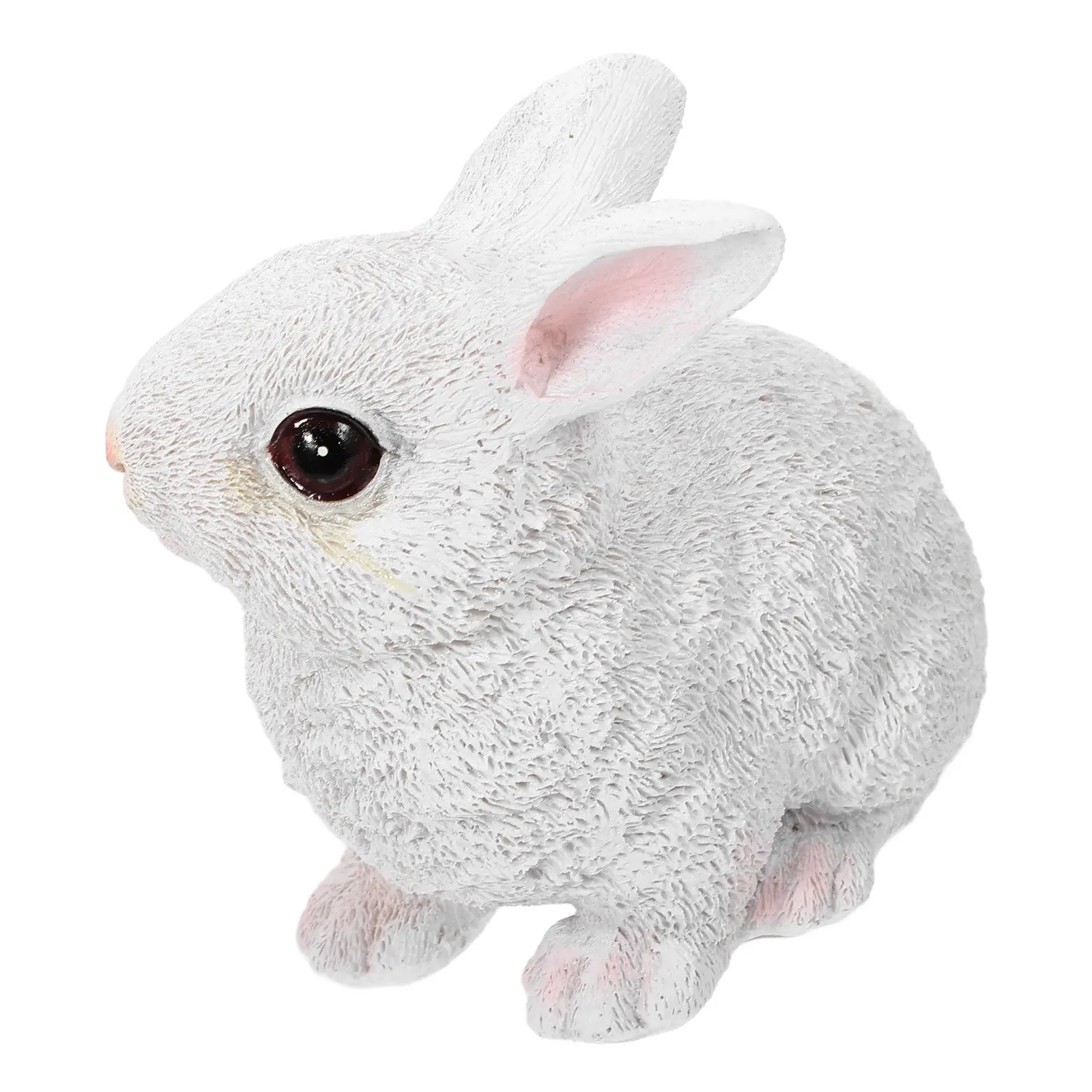 

Resin Rabbit Statue Miniature Animal Ornament for Desktop Garden Yard Micro Landscaping Vivid Detail Wildlife Animal Decor Bunny