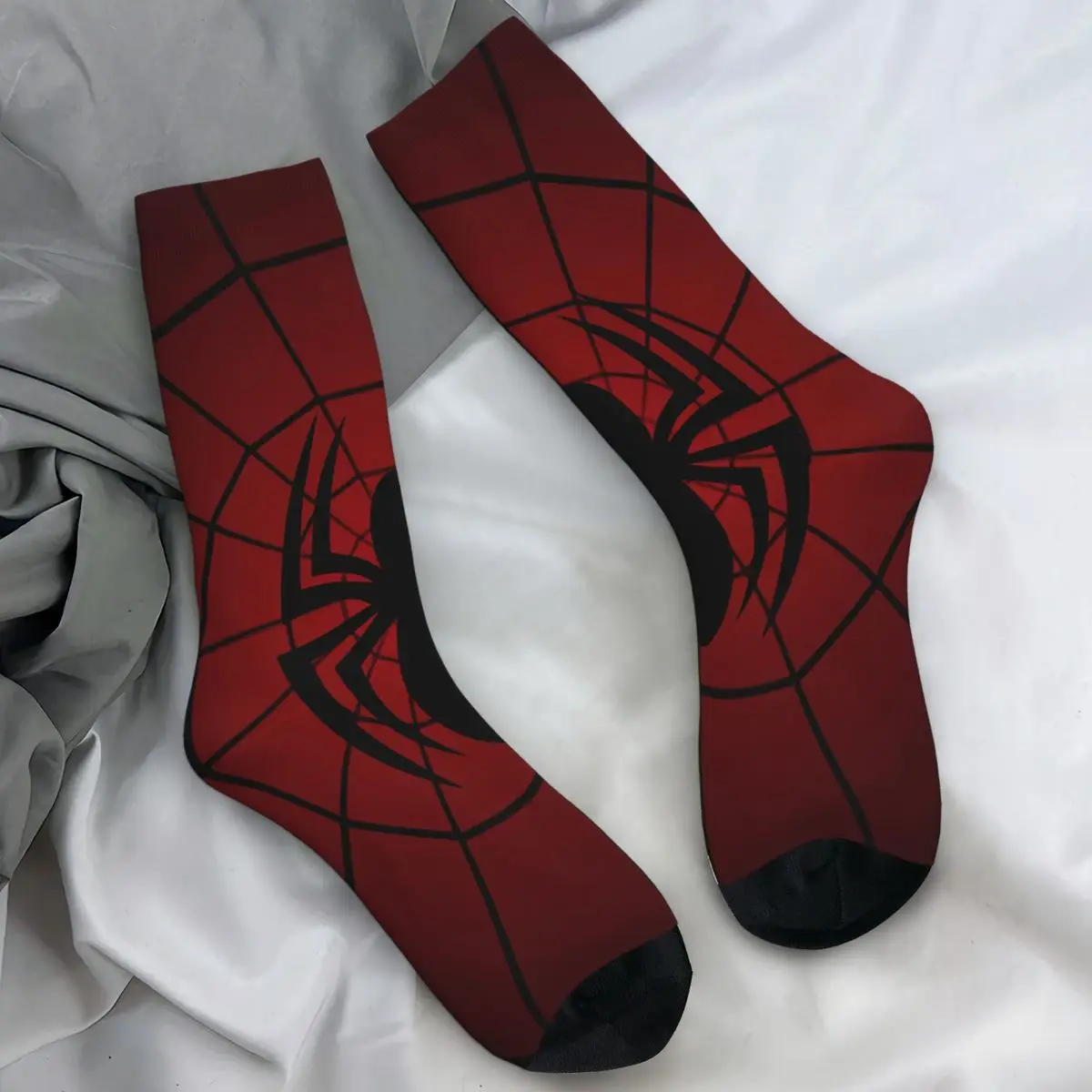 

Красные носки-пауки, модные чулки с героями мультфильмов в стиле аниме, осенние противоскользящие женские и мужские носки, высококачественный дизайн, спортивные носки на открытом воздухе