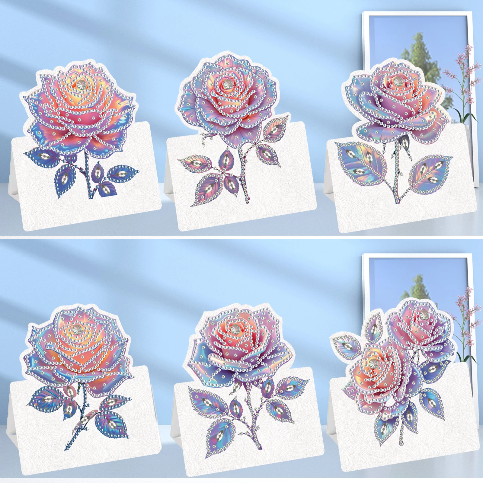 

6 шт., цветок, бабочка, сделай сам, стразы, алмаз, художественная мозаика, открытки с конвертами, ручная работа для семьи, друзей, праздника, дня рождения