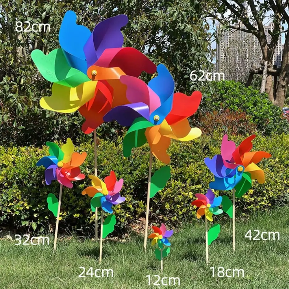 Giocattoli per bambini di qualità per la casa giardino girandole in plastica layout girandole giocattoli girasole colorati mulini a vento girandole fai da te