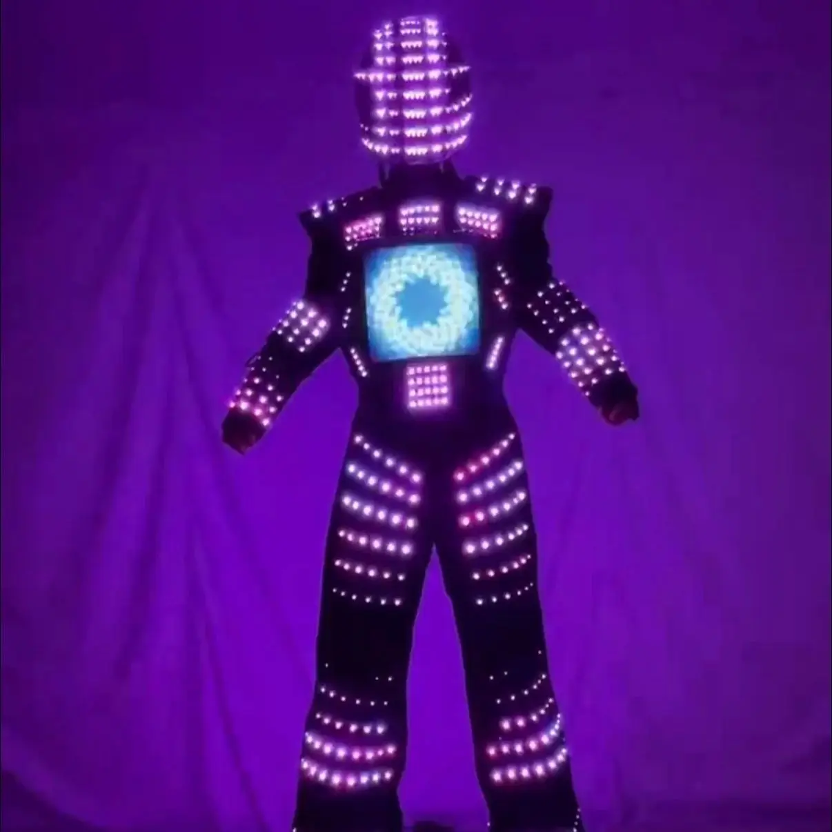 LED التحكم عن بعد تغيير لون الوهم ضوء الأداء دعوى طوالة الملابس روبوت درع Mecha دعوى جو مهرجان موكب