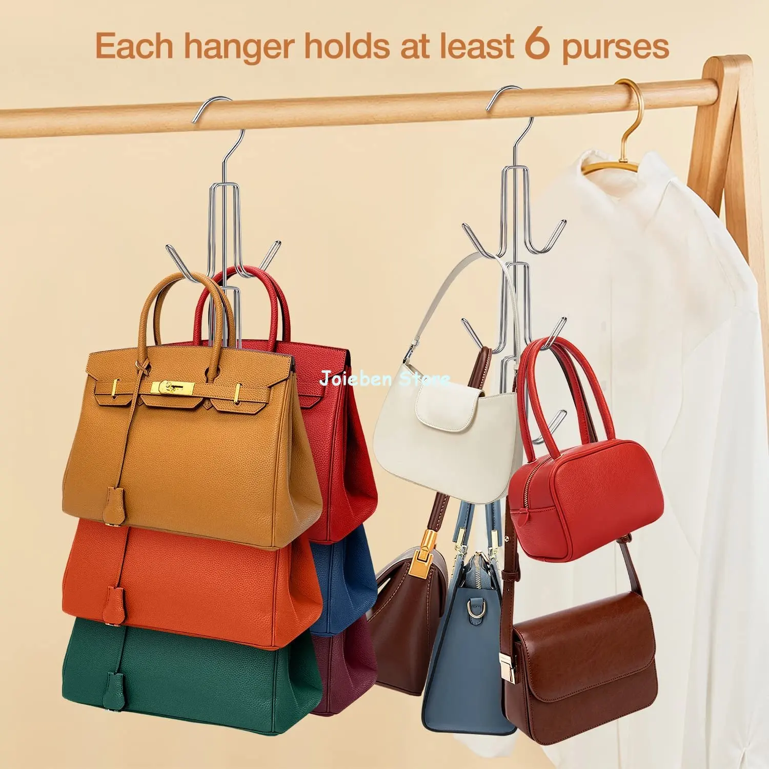 Handbag Storage Hanger Hooks Rotated Clothes Bag Rack Hanger Organizer Bag Hanger Closet Ties Scarf Hanging Rack Closet Hanger