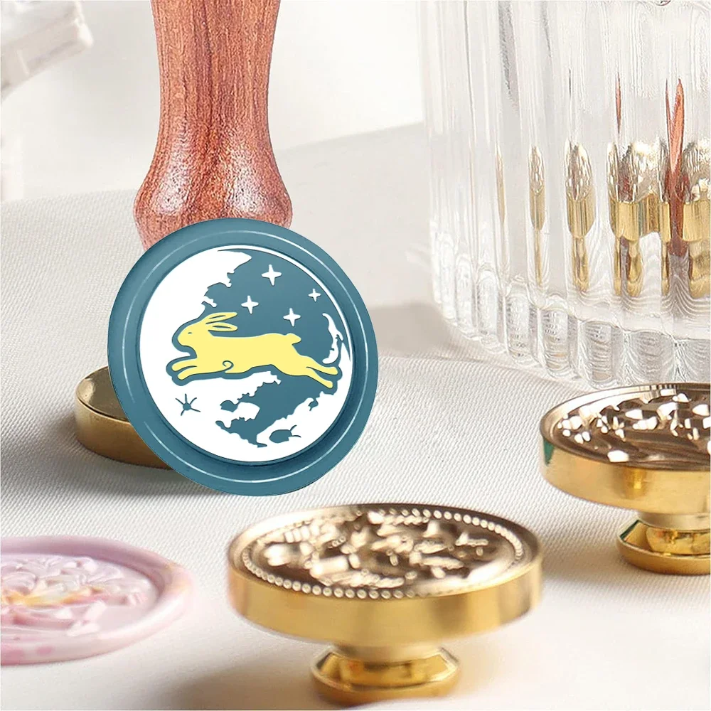 

Wax Seal Stamp Beautiful Phoenix Cat Bunny Eagle Theme Pattern Removable Brass Header For Wedding Invitations Parties Gift
