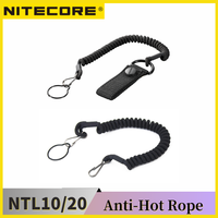 Nitecore NTL10 NTL20 Flashlight Tactical Lanyard Punched Stainless Steel Ring Safety Rope For 25.4mm Diameter Lamp