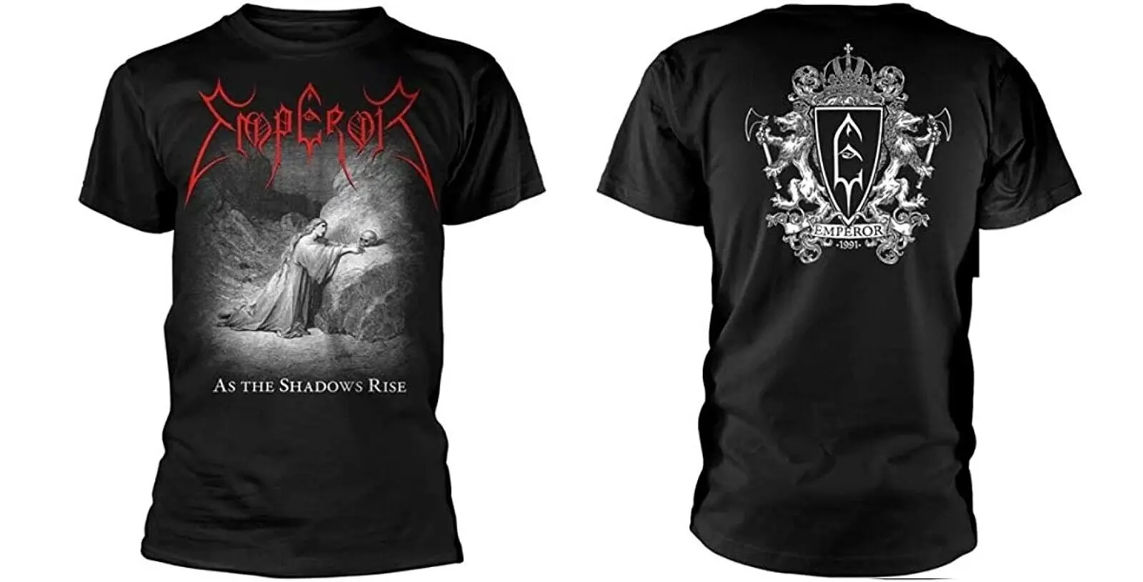 EMPEROR cd cvr 1991/ AS THE SHADOWS RISE Official SHIRT XL new