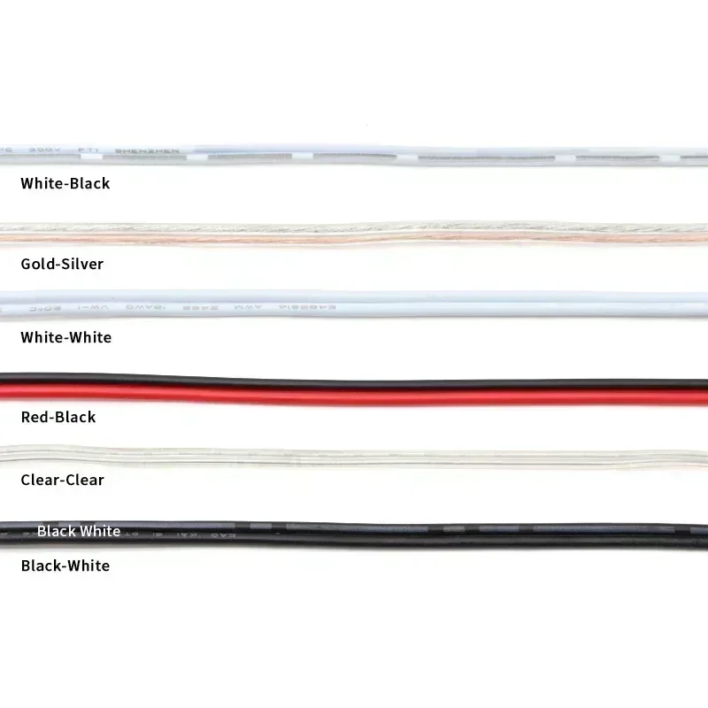 2~50m UL2468 Dual Core Cable 30 28 26 24 22 20 18 16AWG OFC Tinned Copper Insulated PVC Extension Electrical Parallel LED Wire