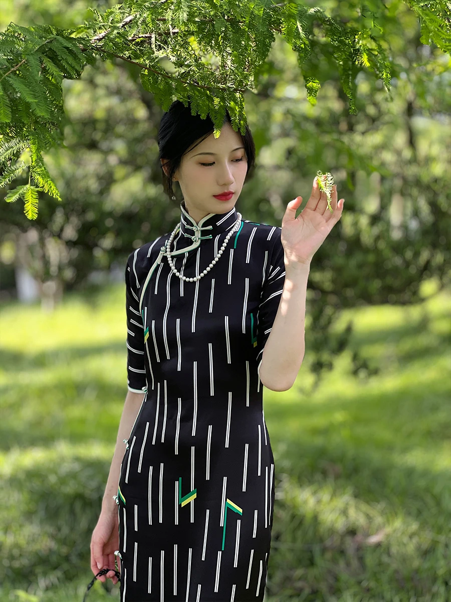 

Современный шелковый топ свободного кроя Ularas из дышащего шелка с полосатым узором, низкий разрез, для повседневной носки