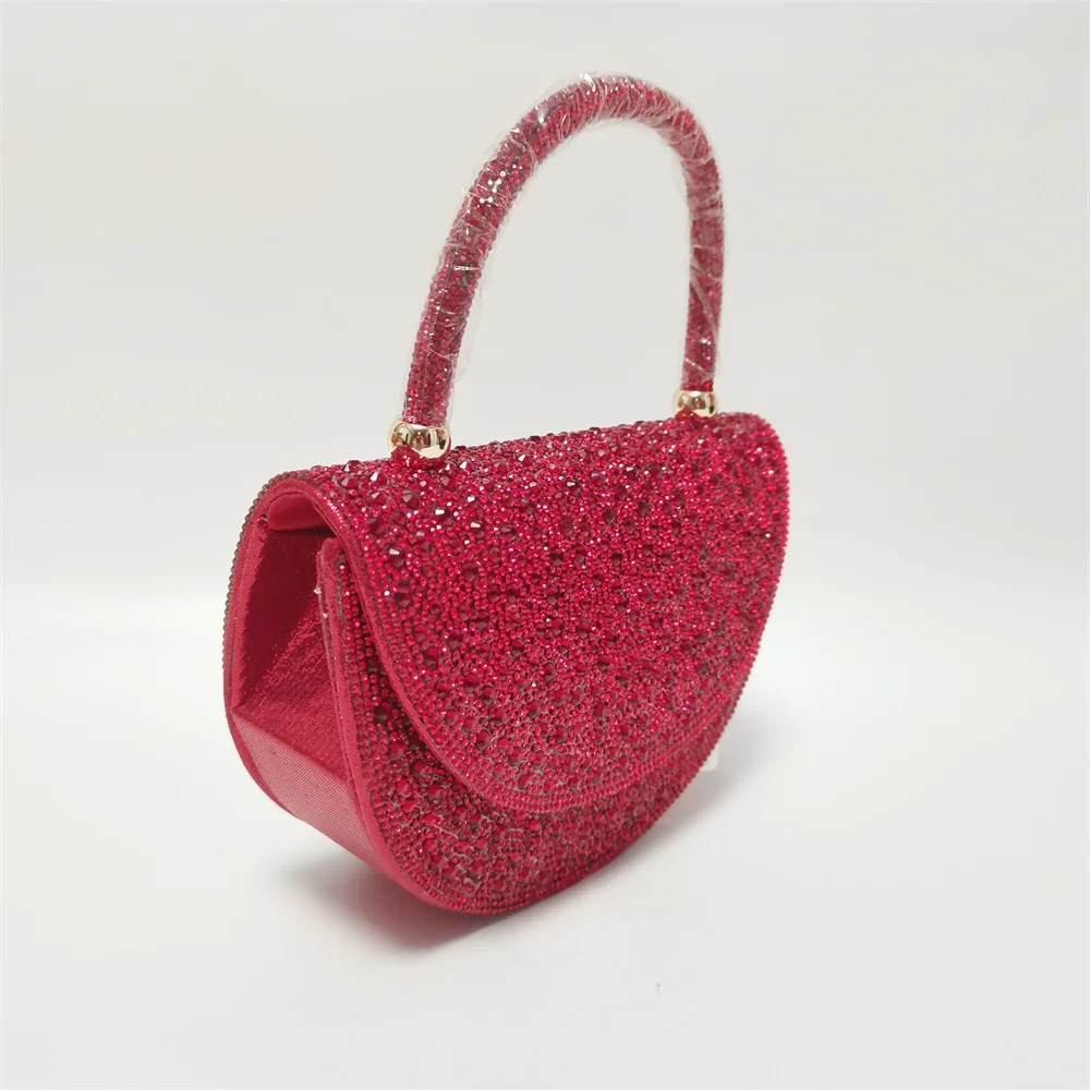 Gold Stylish Women's Rhinestone Clutch Bag, Women's Hand B and Crossbody Bag Party HandBag Light Lady Bag F918-1 image 3