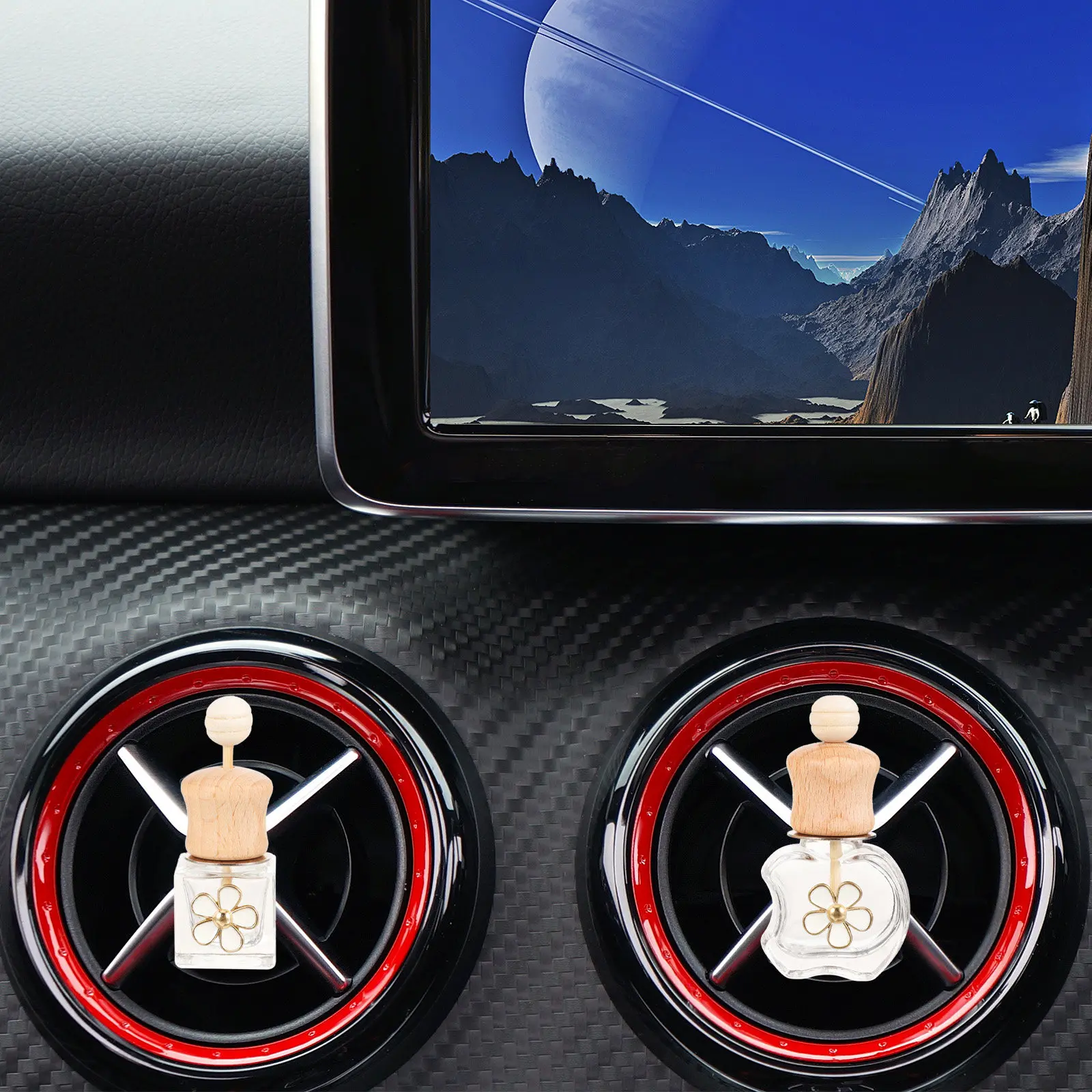 

3Pcs Car Perfume Empty Bottles Reusable Aroma Diffuser for Essential Oils Fresh Scent Air Freshener Decorative Automotive