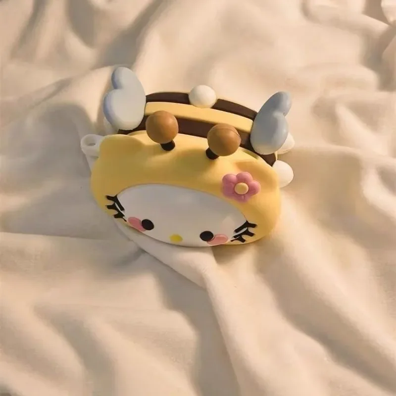 سانريو مرحبا كيتي سيليكون حقيبة سماعة الاذن ل Airpods 1 2 3 4 برو برو 2 حافظة صغيرة العسل غطاء قدر سماعات واقية