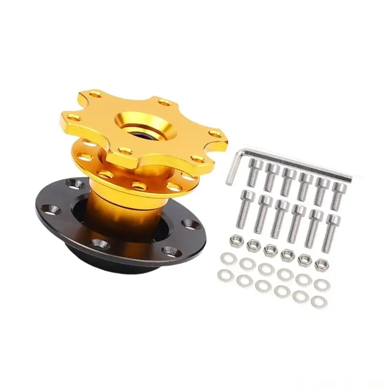 J0MA High Strength Alloy Quick Disconnect Steering Wheel Adapter Designed For Vehicle Motorsport Enthusiasts Secure Handling