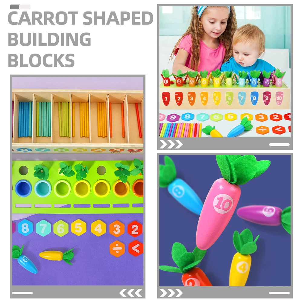 1Set Numbers Sorting Matching Wooden Plaything Educational Color Learning Interactive Toddler Sensory