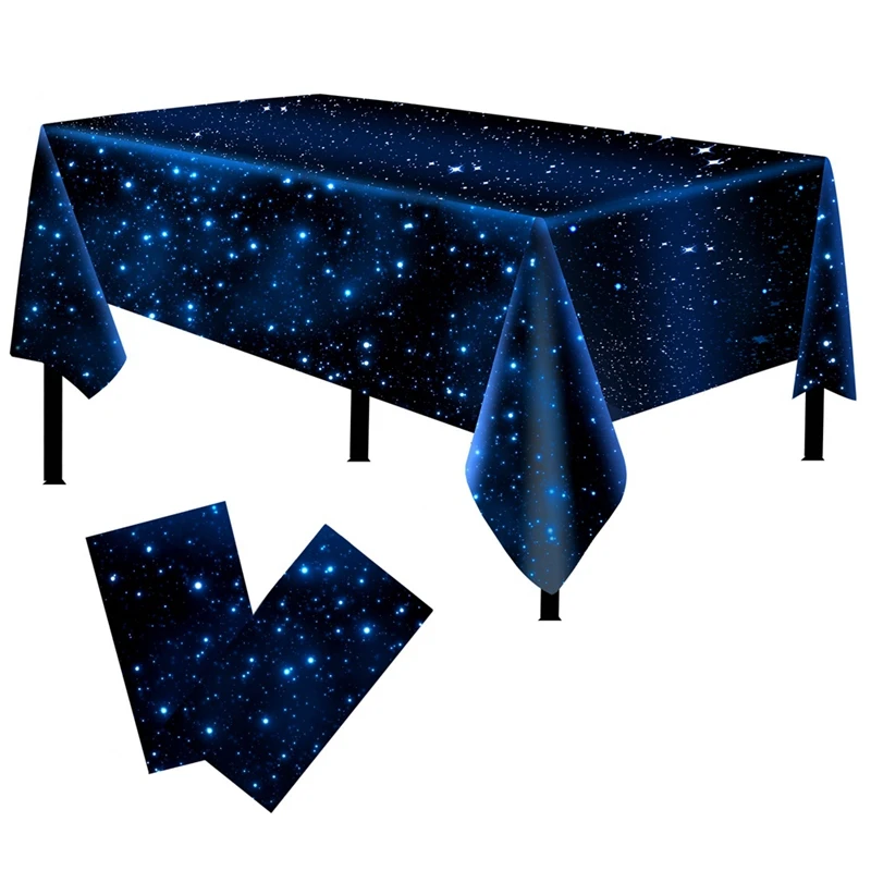 3 Pieces Tablecloth Birthday Party Tablecloth PEVA Waterproof And Oiled Tablecloth 54X108 Inch