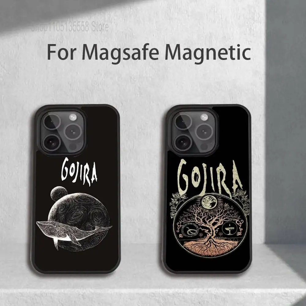 

Чехол для телефона Band G-GojiraES Mea Culpa для iPhone 17,16,15,14,13,12,11, Pro, Max, Plus, Mini, SE4, E с магнитной беспроводной зарядкой Magsafe