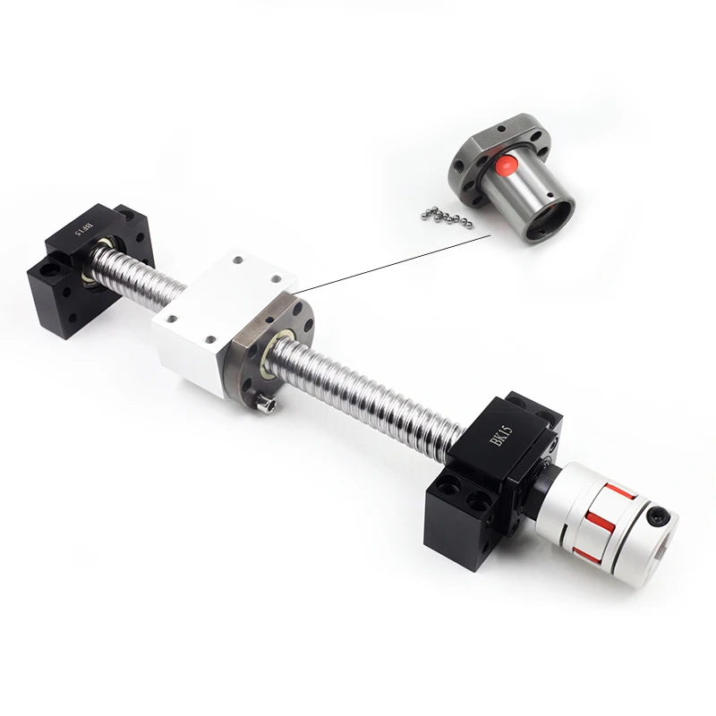 SFU2005 SFU2010 SFU2004 Ball Screw Length 150mm-1200mm+BallNut+BKBF15 End Support+Coupling+DSG20H+2pcs SBR20 Linear Rail For XYZ