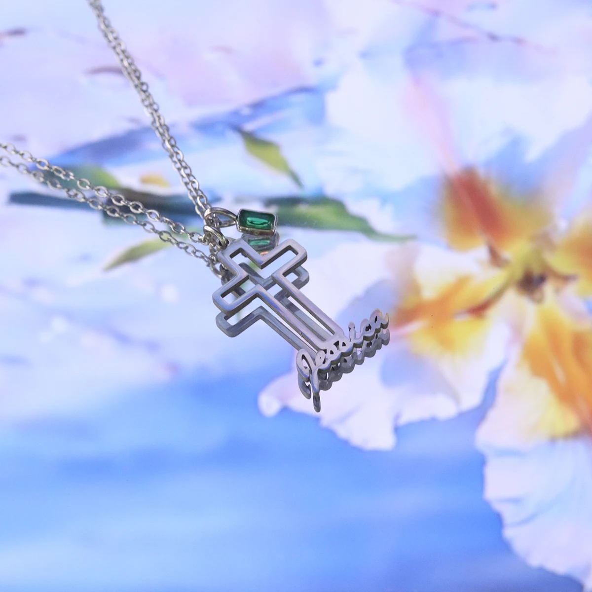 

Кулон-крест из нержавеющей стали с именной гравировкой Todorova, простое ожерелье-чокер, религиозный подарок, христианские украшения