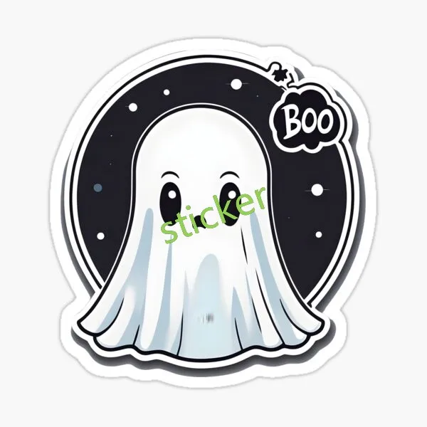 

Ghost Boo Car Sticker Decal PVC Motorcycle Window Surfboard Laptop Waterproof Sunscreen Animation Decoration