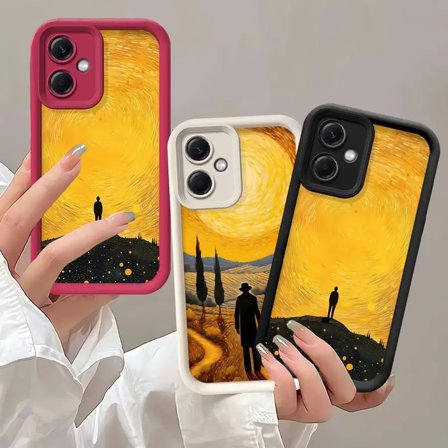 Dusk Art Van Gogh Shockproof Phone Case for Xiaomi Mi 11 Lite 12T Pro Poco X3 Pro X3 NFC X5 Liquid Soft Back Cover