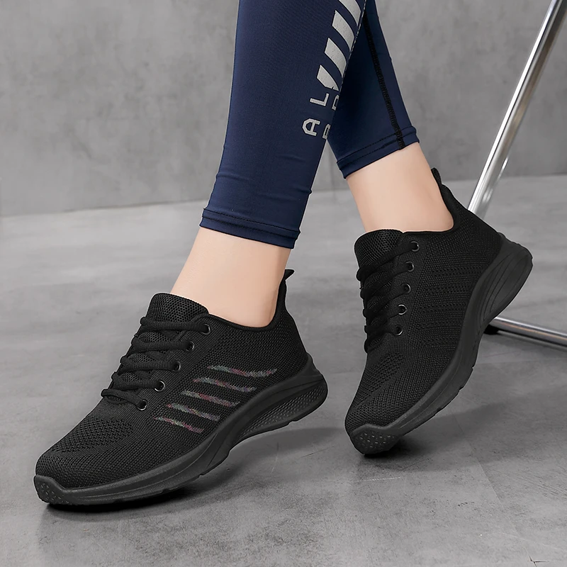 Mesh Women Vulcanized Shoes Sneakers Platform Shoes Woman Loafers Breathable Air Mesh Swing Wedges Shoe Breathable Flats