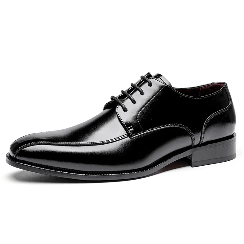 Men Dress Shoes New 2022 Spring High Quality Leather Formal Shoes Classic Business Wedding Sytle Groomsman Mens Shoes