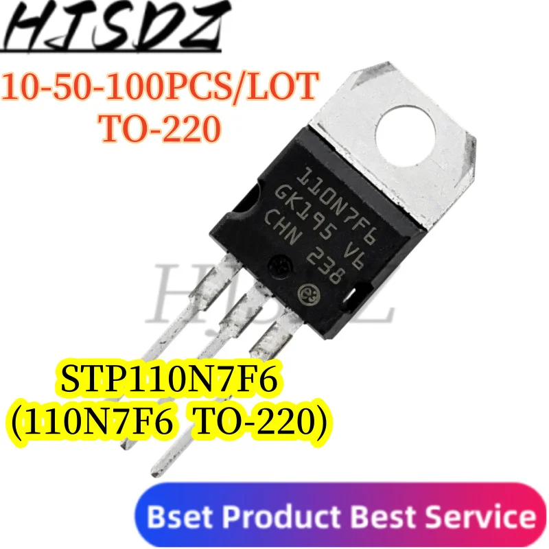 【10-50-100PCS/LOT】 110N7F6 STP110N7F6 110A 68V MOSFET TO-220 Transistor