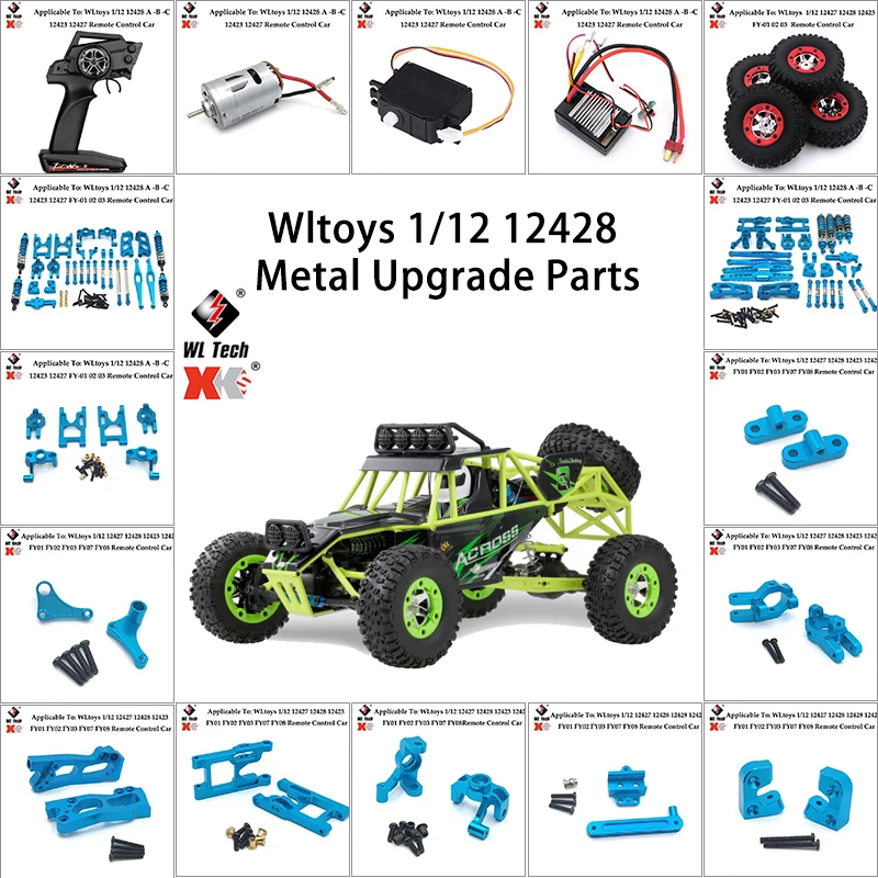 

Варилла De Amarre Enlace닥 Para Coche Teledirigido Wltoys 12428 12423 1/12, Mejora Piezas Metal, Engranaje Diferencia